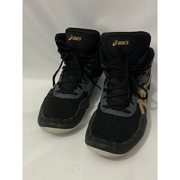 ASICS MATFLEX WRESTLING SHOES MEN'S sz 9 Black and Gray - Picture 3 of 10